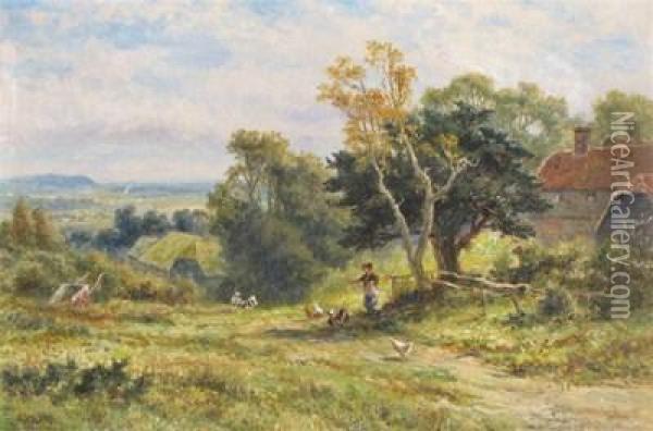Nr. Chiddingfold, Surrey Oil Painting - Robert Gallon