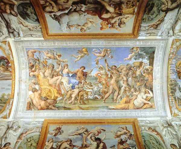 Triumph of Bacchus and Ariadne 2 Oil Painting - Annibale Carracci