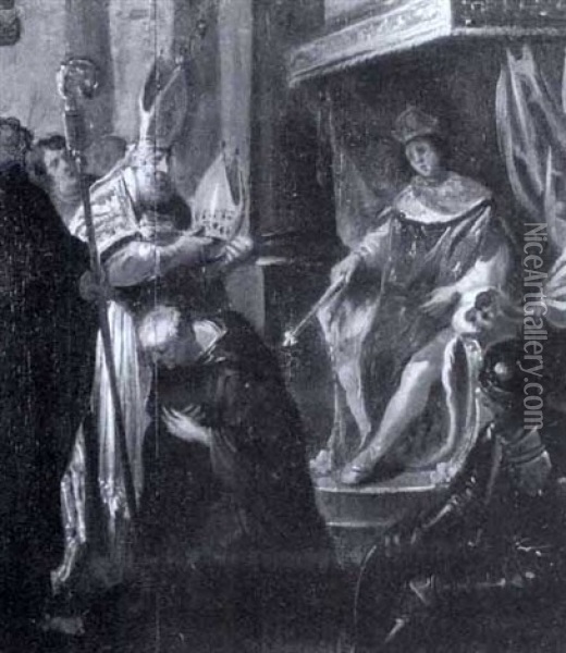 The Coronation Of Saint Louis Oil Painting - Jean de Saint-Igny