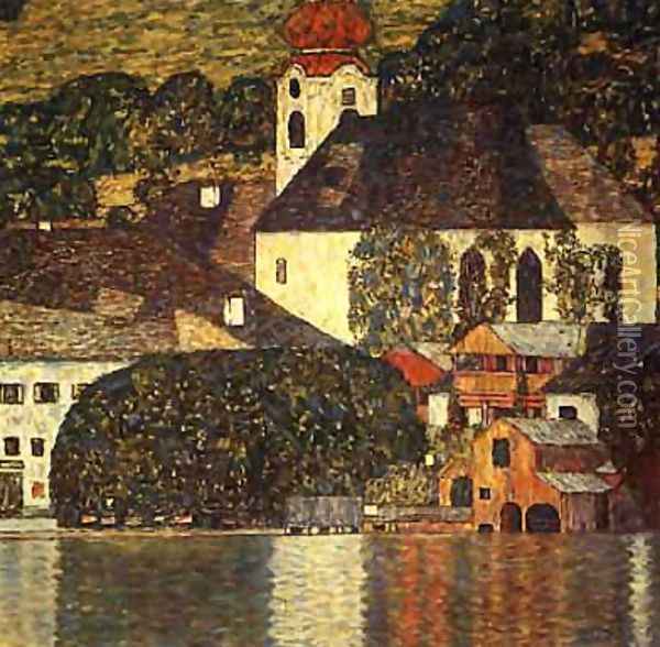 Church In Unterach On The Attersee Oil Painting - Gustav Klimt