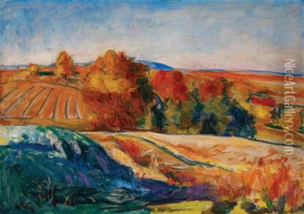 Pazdziernik Oil Painting - Wojciech Weiss