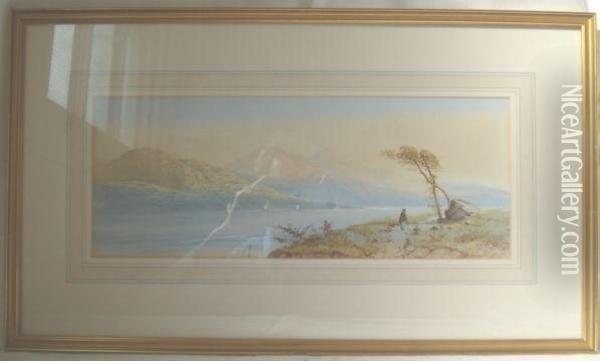 A Lakeland Scene Oil Painting - Edwin Earp