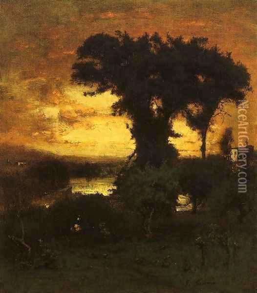 Afterglow Oil Painting - George Inness