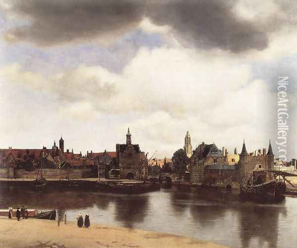 View of Delft 1659-60 Oil Painting - Jan Vermeer Van Delft