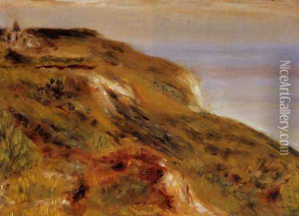 The Varangeville Church And The Cliffs Oil Painting - Pierre Auguste Renoir