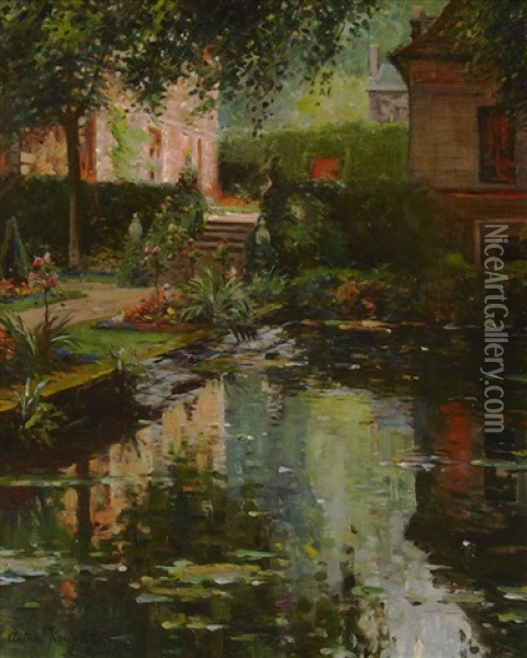 A Villa In Paris Oil Painting - Louis Aston Knight