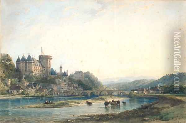 Chateau Pau, France Oil Painting - William Wyld