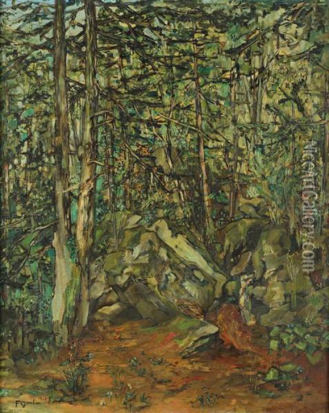 Sous Bois, La Foret De Fontainebleau Oil Painting - Francis Gruber