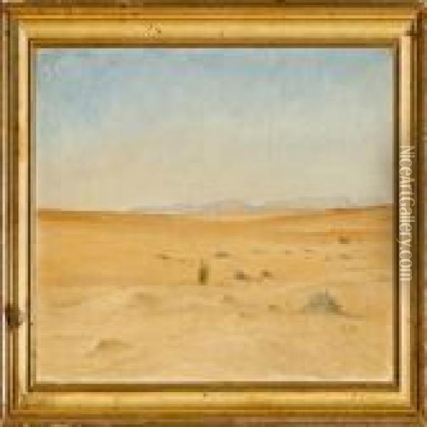 Den Libyske Orken. Ovre AEgypten Oil Painting - Vilhelm Pacht