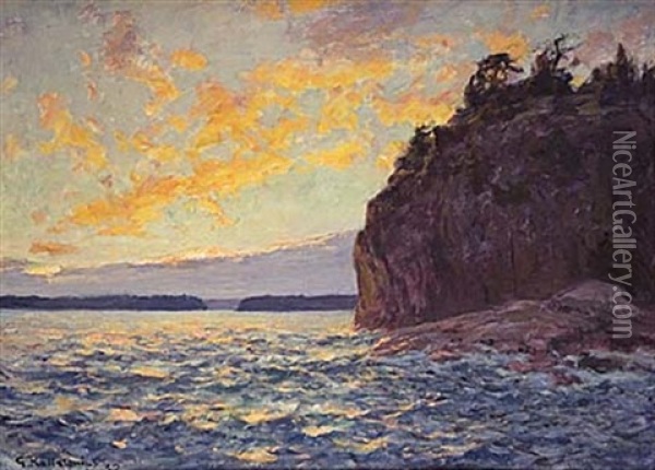 Solberget, Kallvik Oil Painting - Gottfried Kallstenius