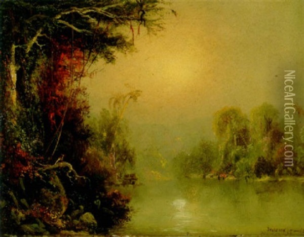 In The Tropics Oil Painting - Ransom Gillet Holdredge