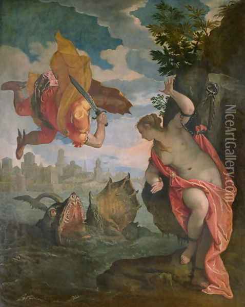 Perseus Rescuing Andromeda Oil Painting - Paolo Veronese (Caliari)