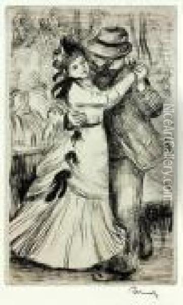 La Danse A La Campagne Oil Painting - Pierre Auguste Renoir