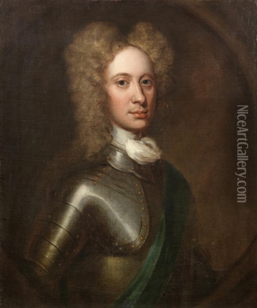 Half-length Portrait Of John, 2nd Duke Of Argyll Oil Painting - William Aikman