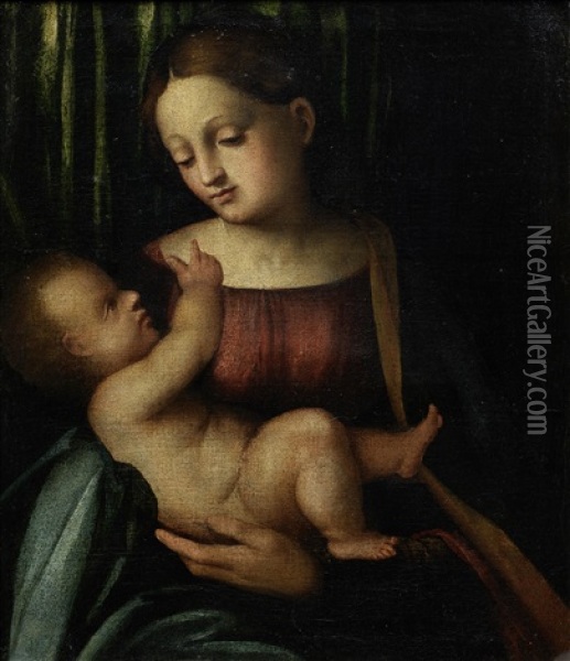 The Madonna And Child Oil Painting - Calisto Piazza