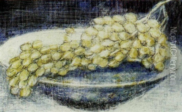 Weintrauben In Einer Schale Oil Painting - Christian Rohlfs