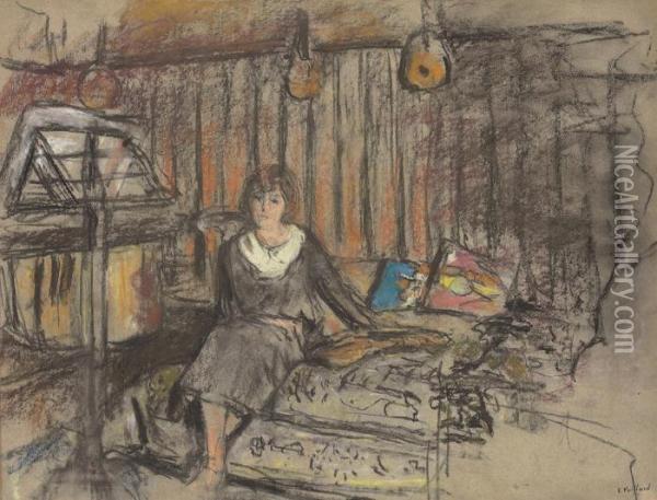 Madame Fried Reveuse Oil Painting - Jean-Edouard Vuillard