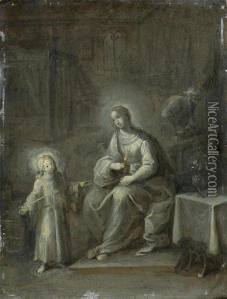 La Famille Du Charpentier Oil Painting - Frans II Francken
