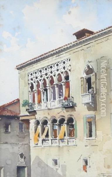 Scorcio Di Venezia Oil Painting - Aurelio Craffonara