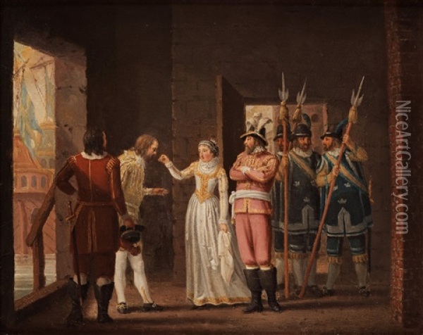 Hertig Johan, Med Flera, Pa Vaxholmen Oil Painting - Pehr Hillestroem