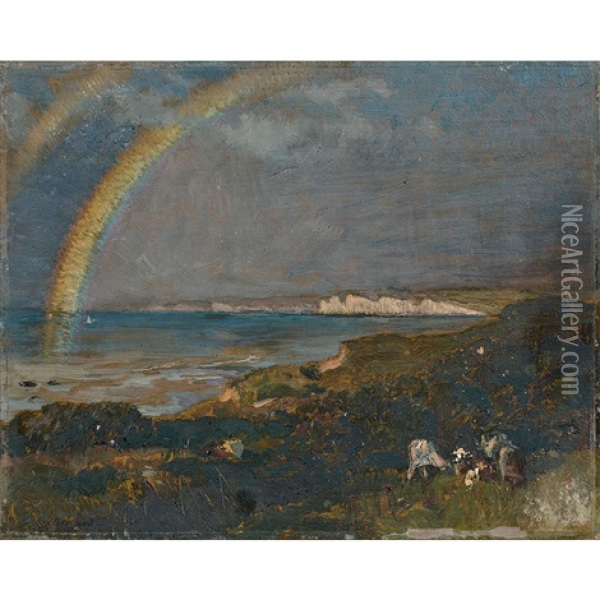 Arc-en-ciel A Varengeville Oil Painting - Emile Rene Menard