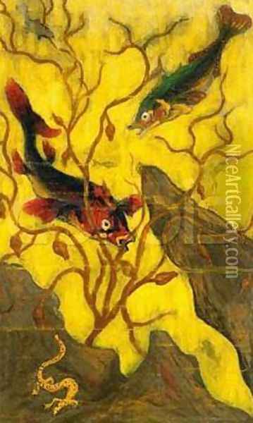Fish and Crustaceans Oil Painting - Paul-Elie Ranson