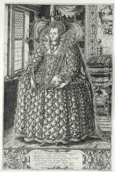 Portrait of Elizabeth I 1533-1603 engraved by the artist Oil Painting - William Rogers
