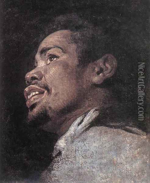 Head Study of a Young Moor Oil Painting - Gaspard de Crayer