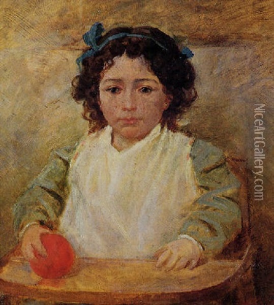 Bambina Oil Painting - Cesare Laurenti