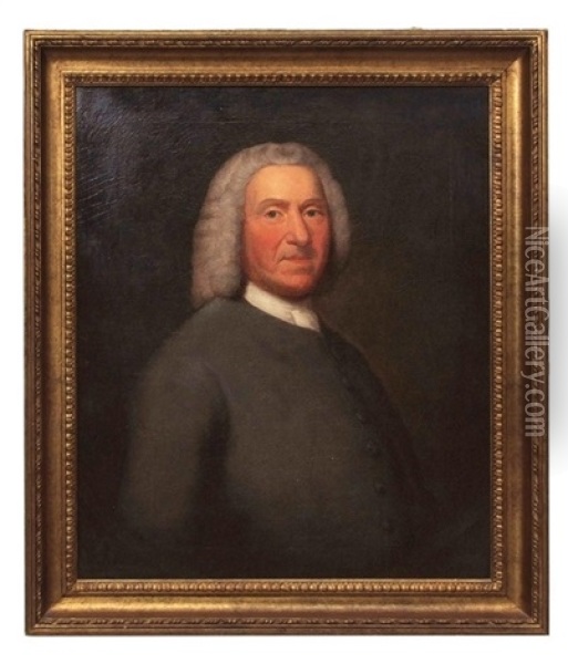 Portrait Probably Of Thomas Bardwell Oil Painting - John Theodore Heins