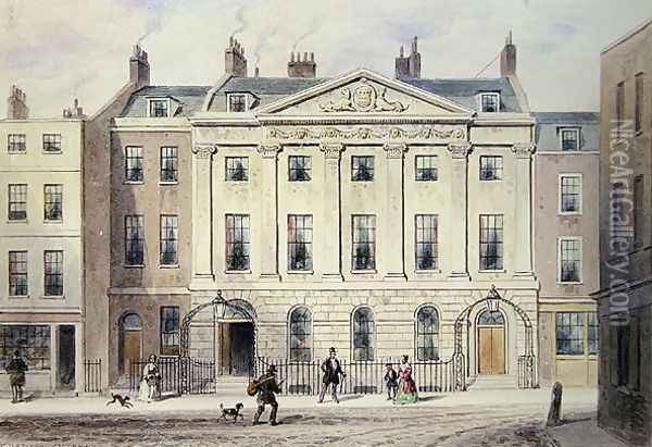 The East front of Skinners Hall, 1851 Oil Painting - Thomas Hosmer Shepherd