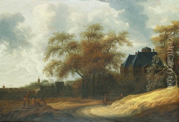Het Huis In Het Bosch Oil Painting - Pieter Cosyn