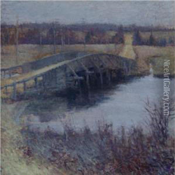 Bridge At Old Lyme, Connecticut Oil Painting - Edmund William Greacen