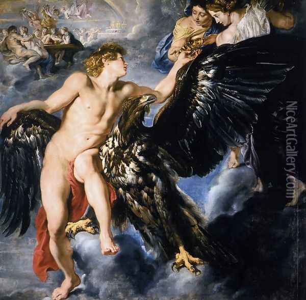 The Abduction of Ganymede 1611-12 Oil Painting - Peter Paul Rubens
