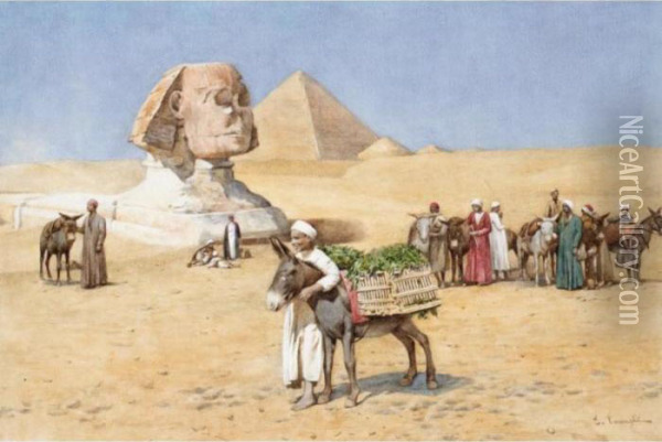 The Sphinx At Giza, Egypt Oil Painting - Enrico Tarenghi