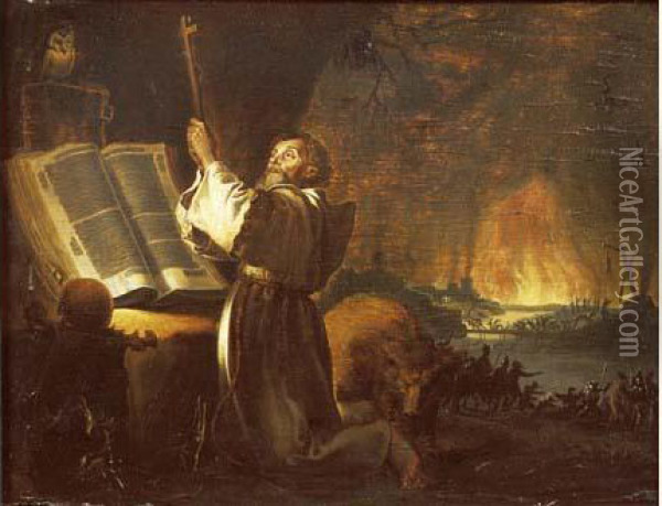 La Tentation De Saint Antoine. Oil Painting - David The Younger Ryckaert