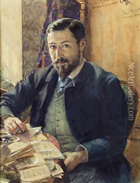 Portrait of Thomas Lemas Oil Painting - Paul Merwart