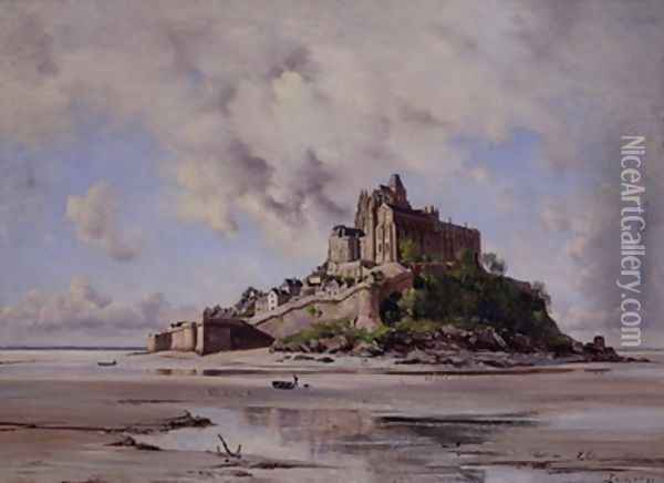 Mont Saint Michel North east Side Oil Painting - Emmanuel Lansyer