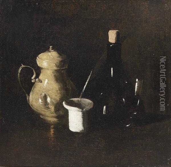 Refreshment Oil Painting - Theodule Augustine Ribot