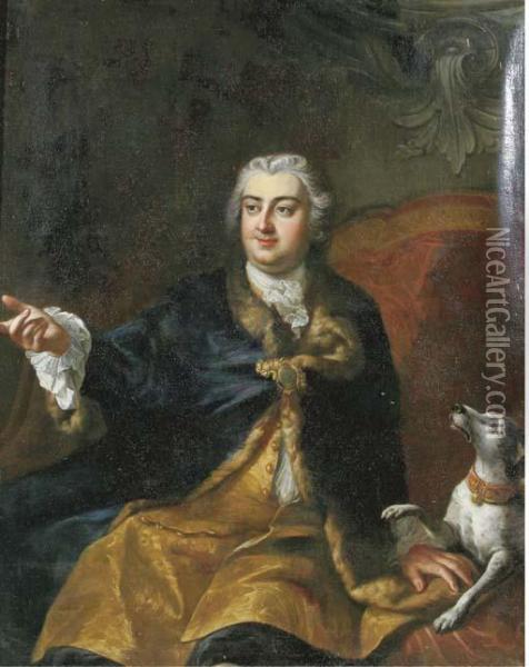 Portrait Of A Nobleman Oil Painting - Nicolas de Largillierre