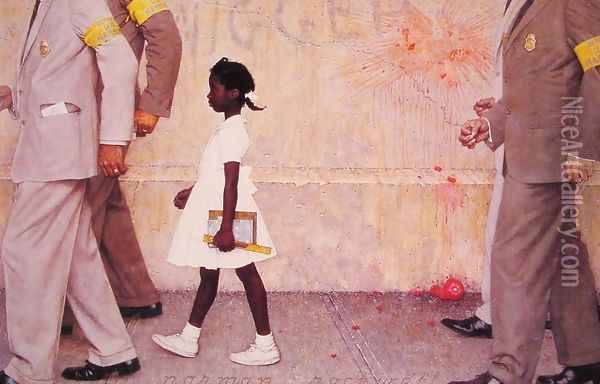 The Problem We All Live With Oil Painting - Norman Rockwell