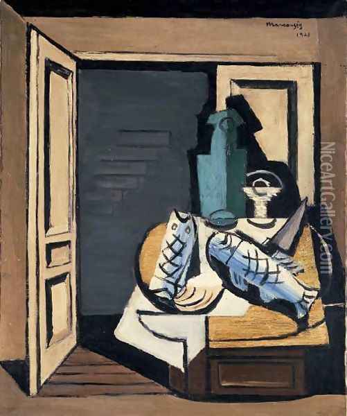 The Open Door Oil Painting - Louis Marcoussis (Ludwik Markus)