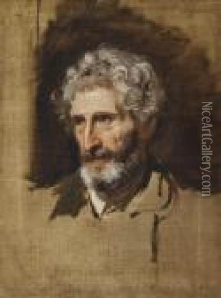 Head Study Of A Bearded Man Oil Painting - Sir Thomas Lawrence