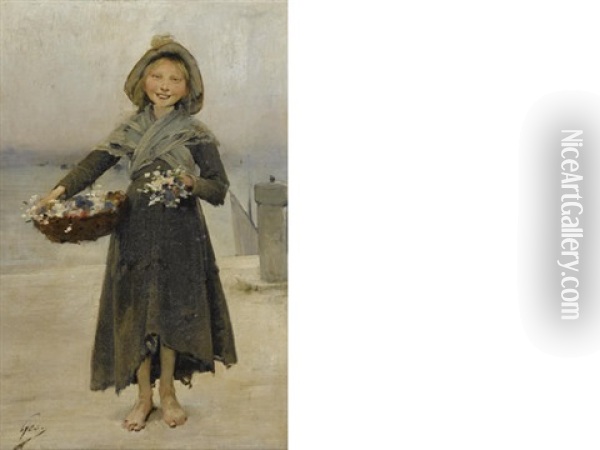 Blossoms Oil Painting - Henry Jules Jean Geoffroy