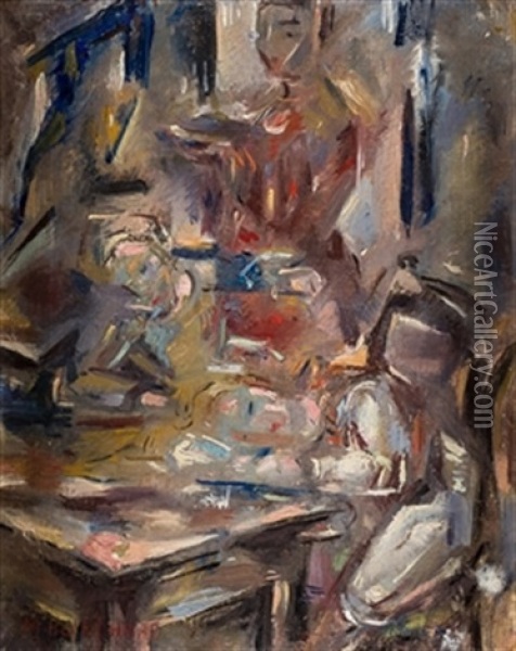 Nina Dormida, 1928 - 1930 Oil Painting - Maria Blanchard