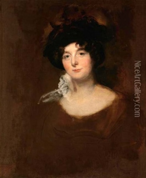 Potrait Of A Lady, Said To Be Lady Blessington's Sister Oil Painting - Thomas Lawrence