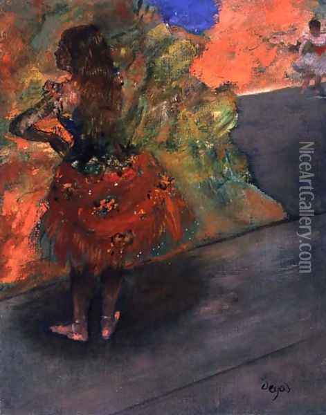 Ballet Dancer, c.1888-94 Oil Painting - Edgar Degas