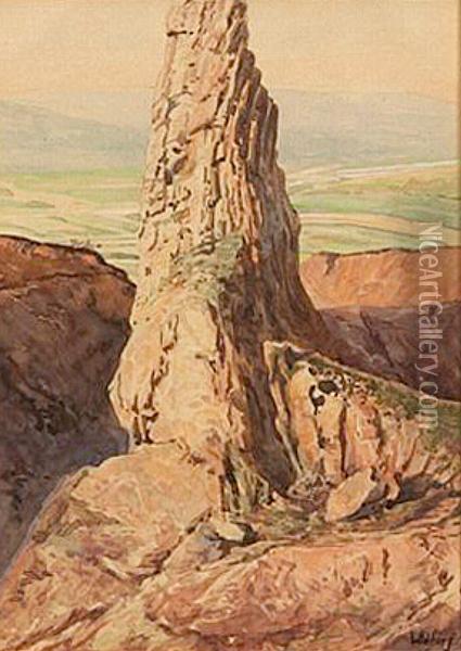 Rocky Outcrop Oil Painting - Gunnar M. Widforss
