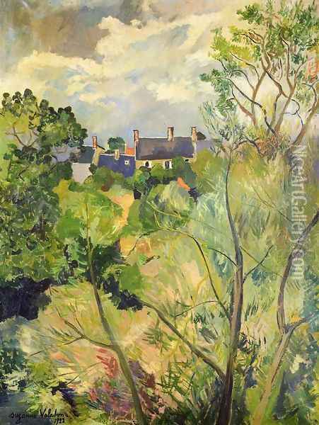 View from My Window in Genets (Brittany) Oil Painting - Suzanne Valadon