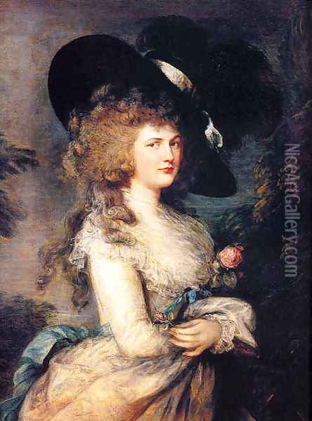 Lady Georgiana Cavendish, Duchess of Devonshire Oil Painting - Thomas Gainsborough